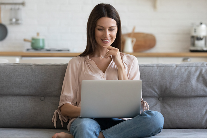 Woman Testing Internet Speed